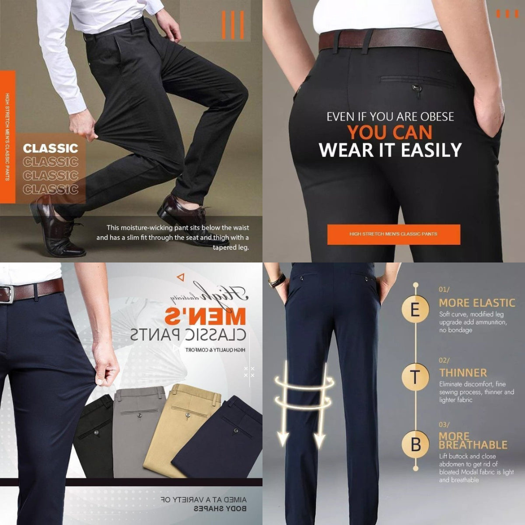 Marcus | Mens High Elastic Pants