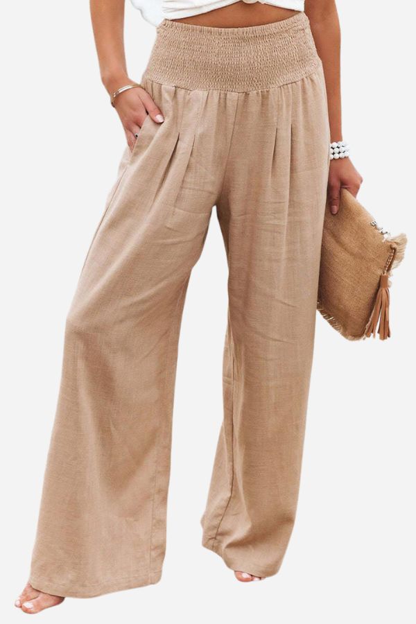 High-Waist Cotton Linen Pants