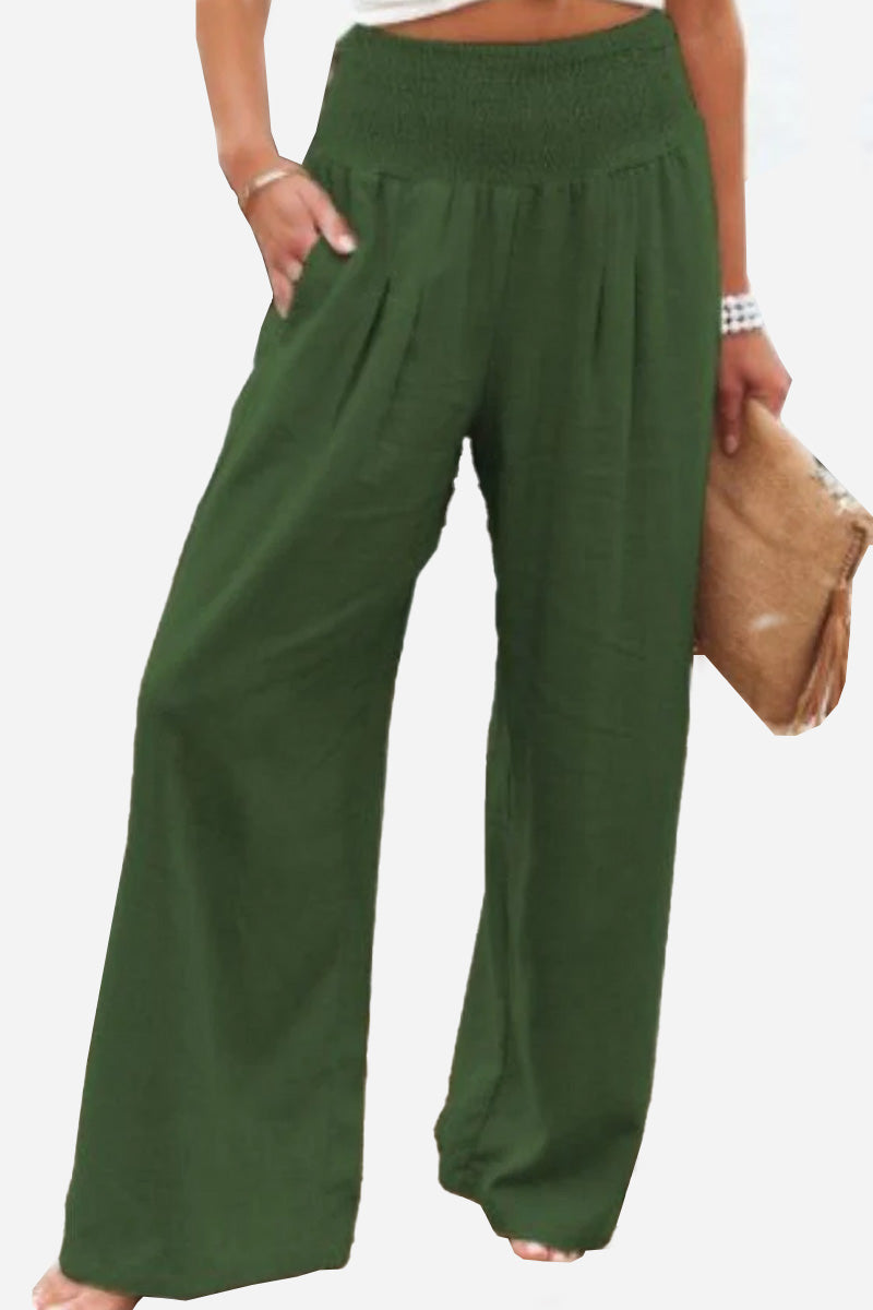 High-Waist Cotton Linen Pants