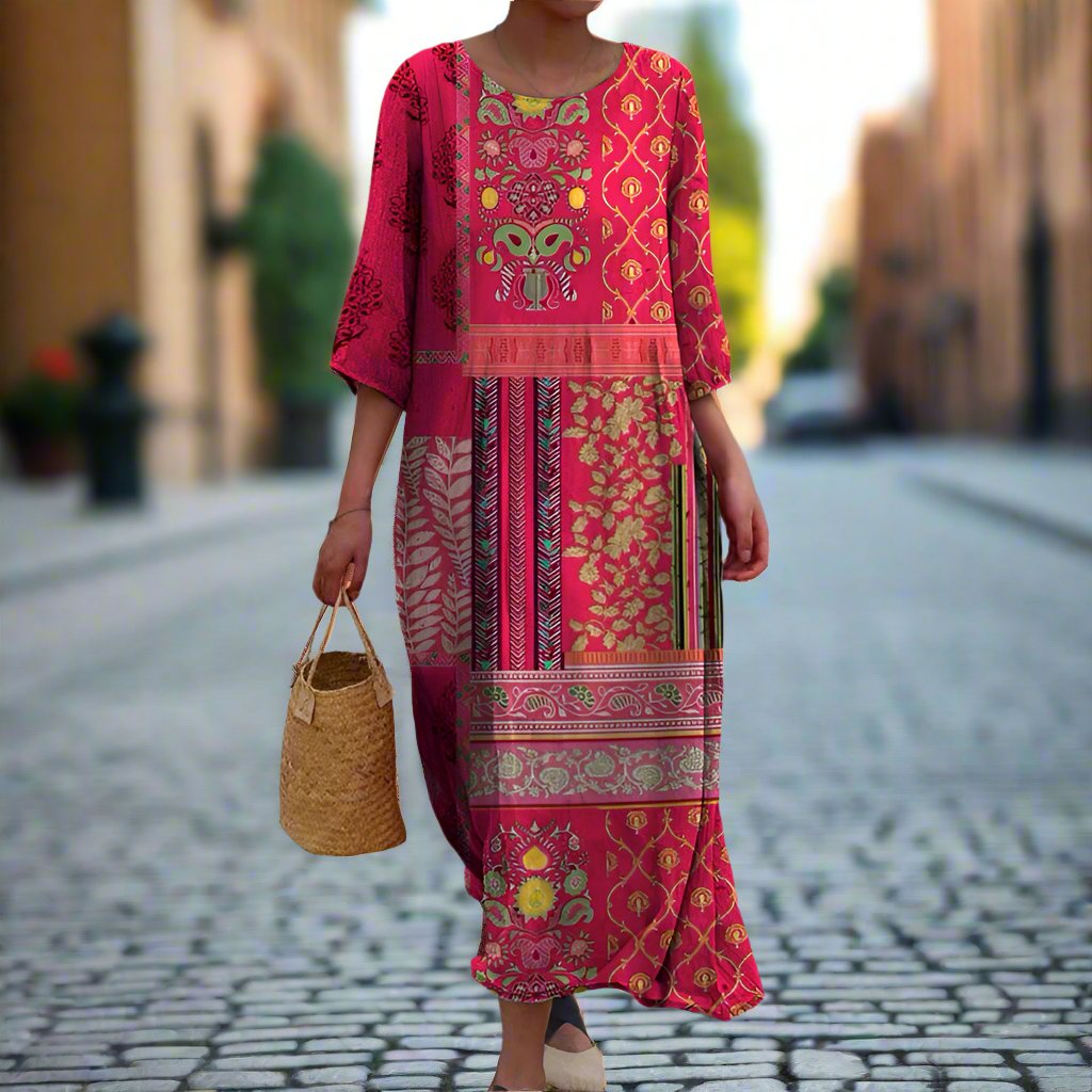 Evaline | Flowy Ethnic Dress