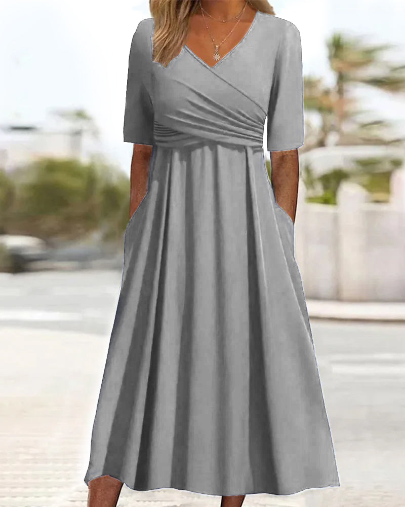 Maria | Graceful V-Neck Dress