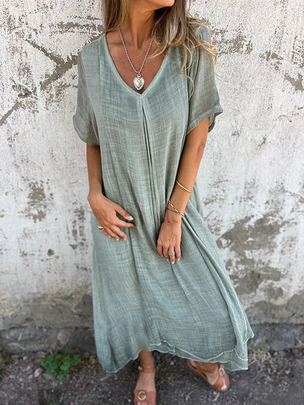 Kelley | V-Neck Midi Dress