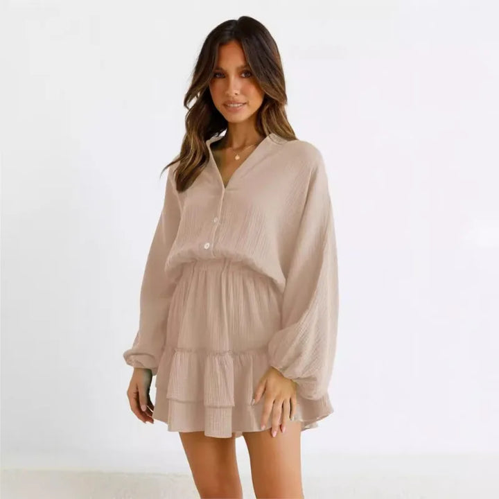 Isla | Button Long Sleeve Dress