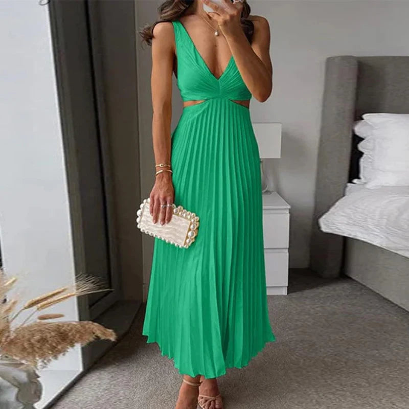 Gabby | Deep V Elegant Dress