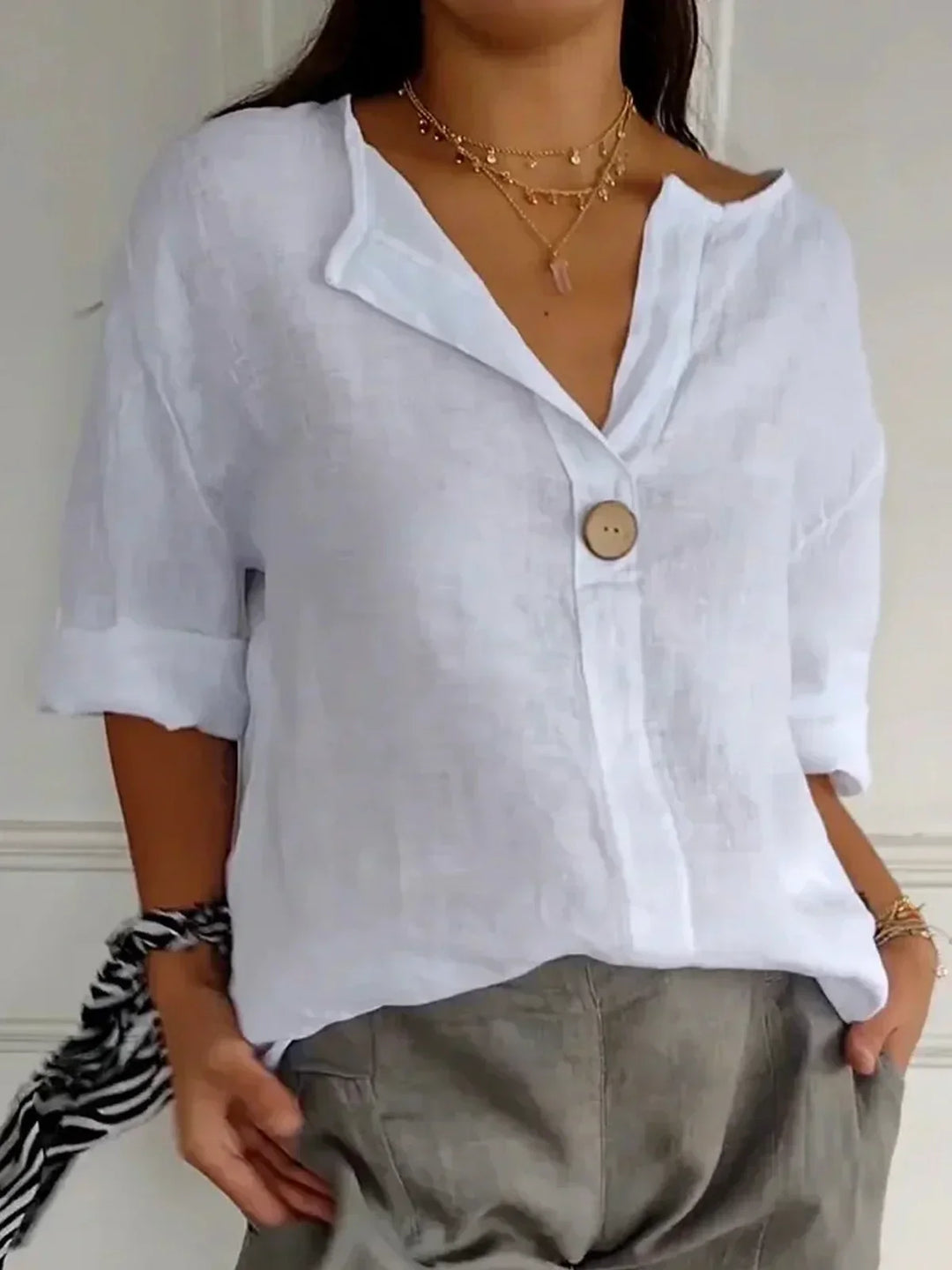 Jess | Casual V-Neck Blouse