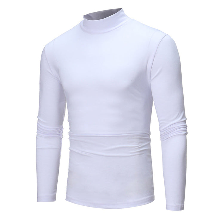 Cotton High-Neck Thermal T-shirt