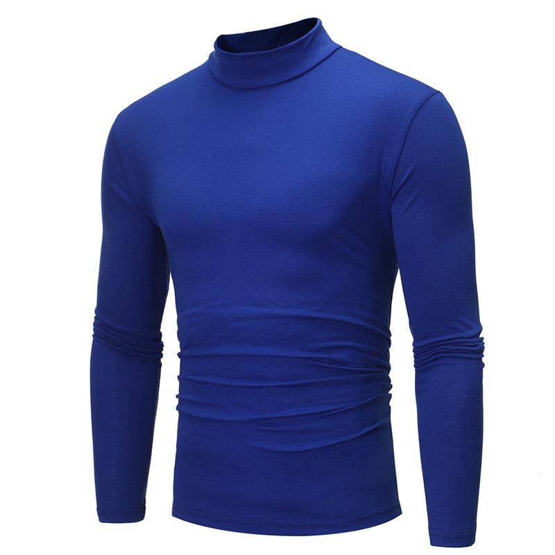 Cotton High-Neck Thermal T-shirt