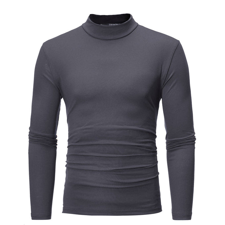 Cotton High-Neck Thermal T-shirt