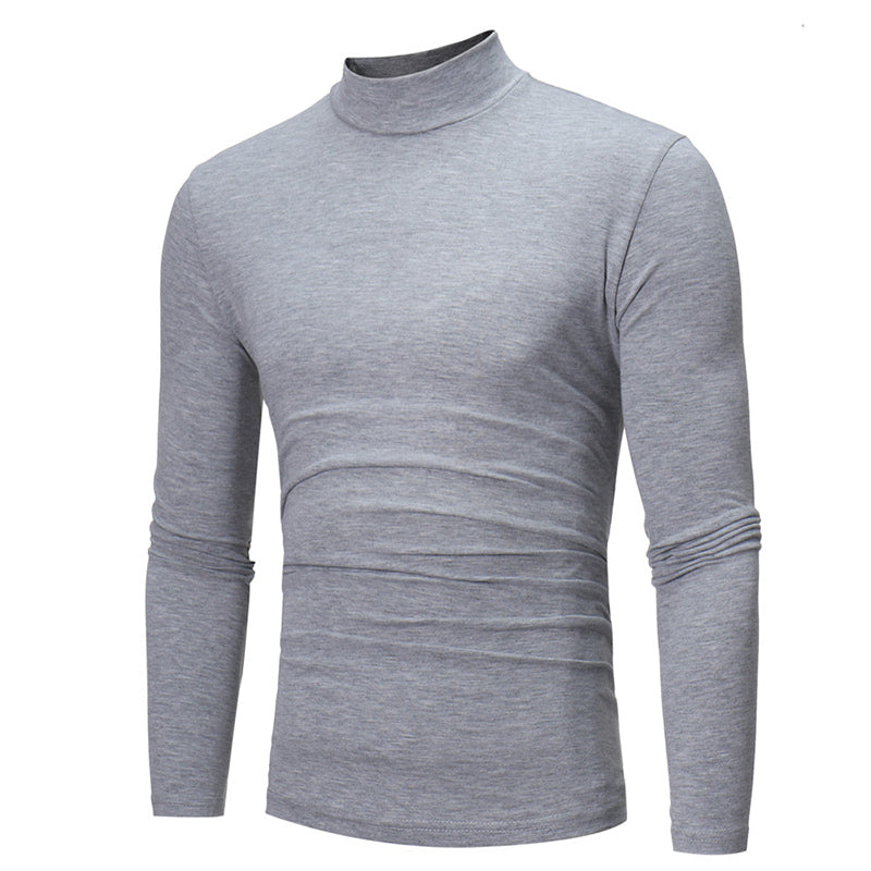 Cotton High-Neck Thermal T-shirt