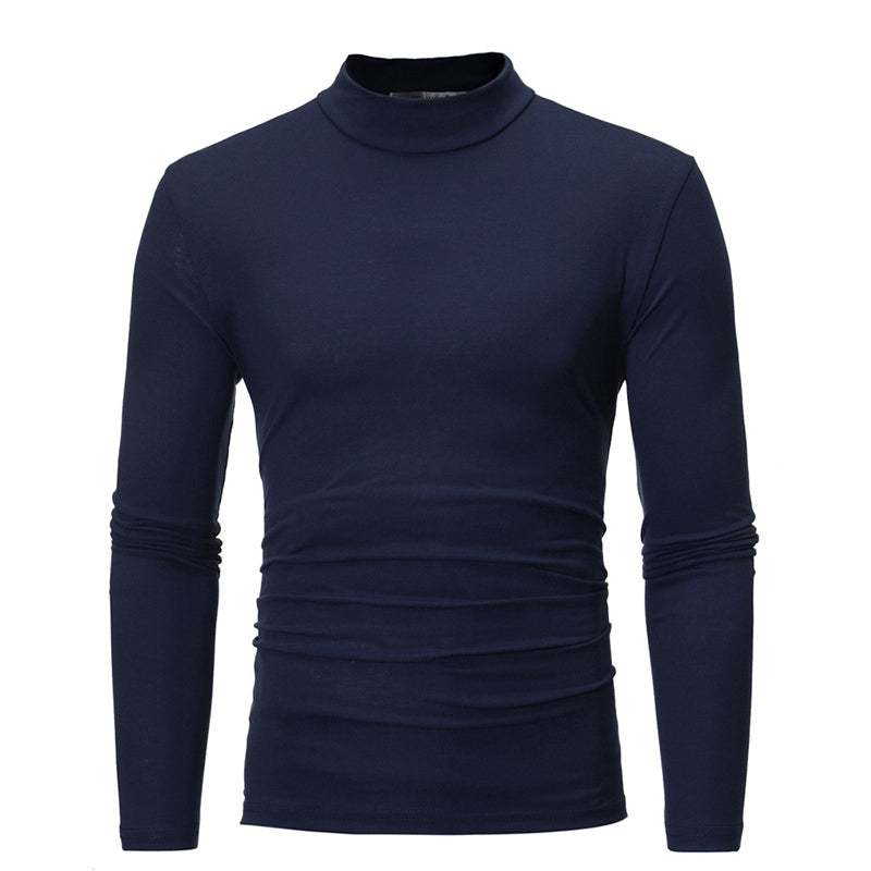 Cotton High-Neck Thermal T-shirt