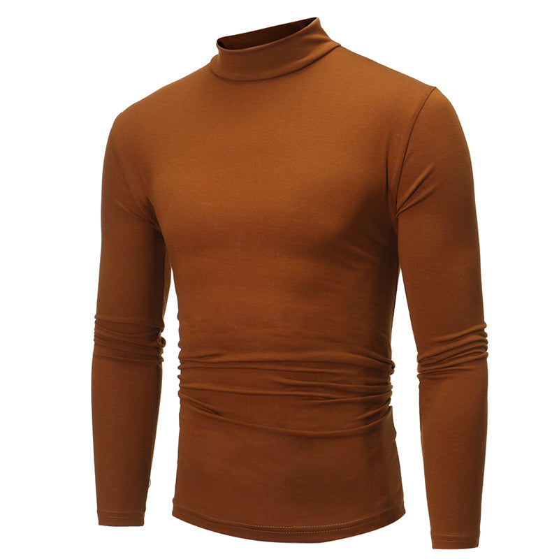 Cotton High-Neck Thermal T-shirt